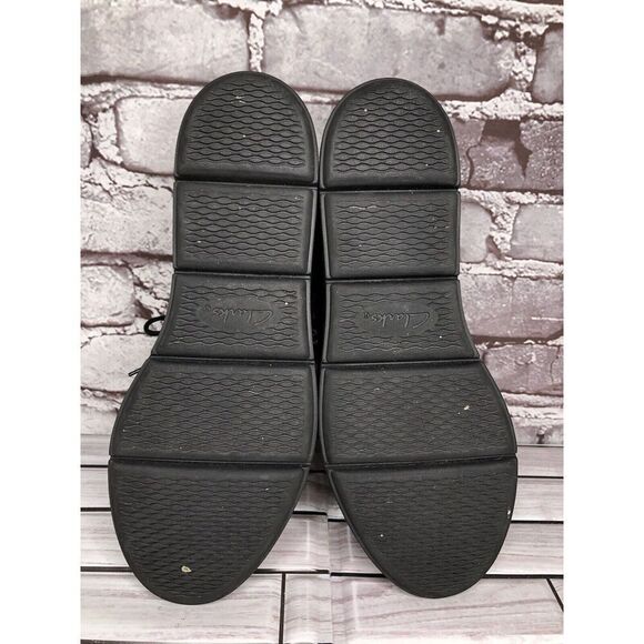 Clarks Unstructured Black Patent Leather Platform Lace Shoes Women Sz 8M US/39EU - Picture 13 of 16